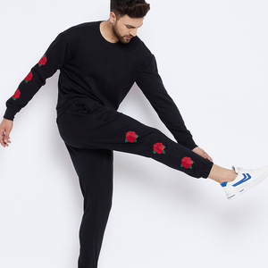 2024 Conjunto de chándal de invierno personalizado para hombre Tallas grandes Capucha de dos piezas Patrón estampado de algodón personalizado con su logotipo - Product Image 4