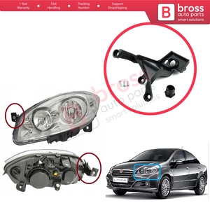 BHL12 Headlight <b>Holder</b> Mount Repair Bracket Tab Set Left Side for Linea 323 110 2007-2018 51785219 51776318 - Product Image 5