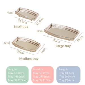 Mart Export Manufacturer Customized Color Metal Serving <b>Trays</b> Restaurant Food Fruit Dessert Cake-Wholesale 25pcs MOQ Individual - Product Image 4