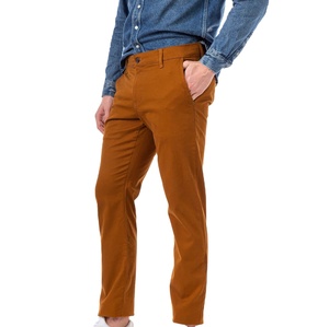 Pantalones chinos de alta calidad ajustados elásticos transpirables para hombre 100% algodón Hip Hop verano con bolsillos cremallera Fly - Product Image 1