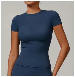 Camisetas de Tirantes para Mujer al por Mayor, de Alta Calidad, Transpirables, para Verano, para Hacer Ejercicio, Yoga, Camisetas de Tirantes de Manga Corta para Mujer - Product Image 4