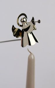 Briquet en acier inoxydable gravé de couleur or éteignoir noir outil de bougie mèche tondeuse ensemble avec boîte-cadeau - Product Image 3