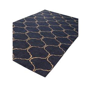 พรมอินดัสบาร์ ADWP-13029 สีเทา-ดำ ลายทอแบน โพลีเอสเตอร์ ลายคิลิม ลายทาง ลายปะติด ลายแบบนามธรรม สำหรับตกแต่งบ้าน รูปทรงสี่เหลี่ยมผืนผ้า พรมปอกระเจา - Product Image 2