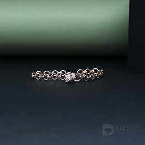 Pulsera adorable de Hip Hop con diamantes para mujer, Plata de Ley 925, diseño único, 0.20CT, corte brillante, certificado IGI para cada - Product Image 4