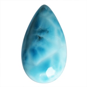Cabujón Larimar Natural tamaño 3-21 MM liso pulido Larimar azul pectolita Stefilia piedra para colgante collar joyería - Product Image 1