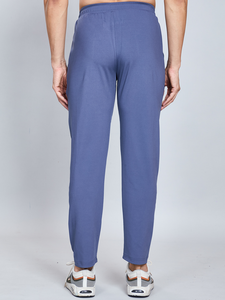 Pantalon de survêtement gris acier taille élastique matériau en nylon extensible confortable pour des entraînements décontractés de haute performance - Product Image 6