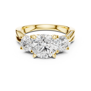 แหวนทองน้ำหนักเบา18K ประดับอัญมณีสวรรค์สำหรับทุกวัน - Product Image 5