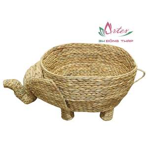 Venta al por mayor de cestas de almacenamiento tejidas naturales nueva cesta de jacinto de agua en forma de animal para la decoración de la sala de estar del hogar - Product Image 6