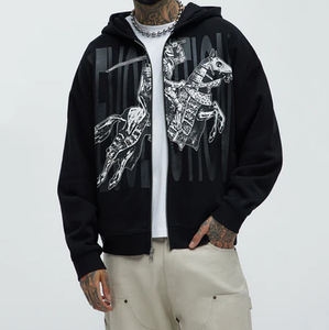 Sudadera Unisex de Algodón de 420 g/m², Sudadera Extra Grande con Estampado Personalizado, Sudadera con Hombros Caídos, Estilo Urbano, Logotipo Desgastado con Pedrería - Product Image 1