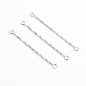 925 Sterling Silver Gold Plated Box Chain Ear <b>Threader</b> <b>Earrings</b> Minimalist Jewelry Findings Wholesale OEM 1 Pair - Product Image 2