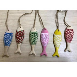 Traditional handcrafted wooden fish sculpture perfect for enhancing the natural charm of <b>vintage</b> inspired home decor - Product Image 6