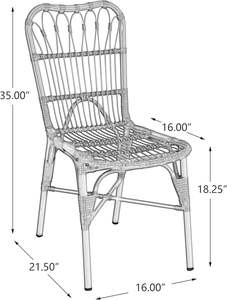 Ensemble de 2 chaises de salle à manger en rotin PE Rekker pour patio - Product Image 2