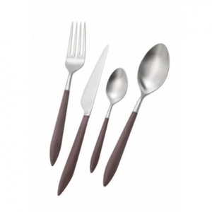 Ensemble de 4 couverts en acier inoxydable Idéal pour les ustensiles de cuisine Table Home party Use Couverts plaqués couleur argent Poignée ronde élégante - Product Image 2