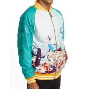 New Design <b>Light</b> <b>Weight</b> Men Sublimation Bomber <b>Jacket</b> Full Customized Good Quality Casual Street Style Bomber <b>Jacket</b> for Men - Product Image 5