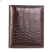Portefeuille en cuir véritable pour hommes, portefeuille d'affaires multi-cartes horizontal noir de grande capacité pour sacs à main et luxe