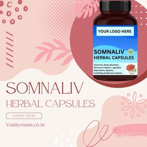 Somnaliv แคปซูลสมุนไพรที่มีป้ายกำกับส่วนตัวอาหารเสริม somniferra ashwagandha vegan - Product Image 4