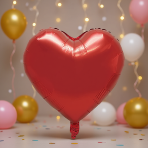Palloncini a Cuore in Lamina Metallizzata Rossi 60cm 24in, Confezione da 12 Pezzi per San Valentino - Product Image 3