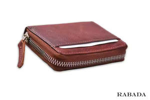 Tarjetero de cuero genuino con cremallera para hombre, billetera genuina, el mejor regalo para hombre, monedero de cuero de grano completo - Product Image 1