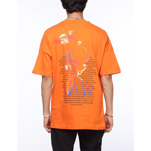 Qualité de luxe O-Neck hommes T-Shirt 100% coton nouveau Streetwear personnalisé surdimensionné solide goutte épaule Style d'impression vierge - Product Image 3