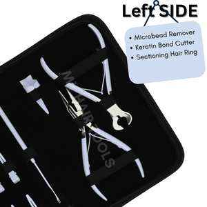 Salon Hair <b>Extension</b> Tools with Keratin Bond Cutter Micro Ring Crimp Tool Finger Sectioning Hook Curved Needles Sectioning Clips - Product Image 4