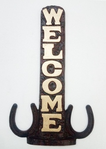 Placa decorativa de bienvenida de hierro fundido para oficina y hogar, placa personalizada superventas a precios razonables - Product Image 2