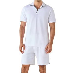 Ensemble de t-shirt et short pour homme, respirant, à séchage rapide, manches courtes, pour le sport, short de sport et t-shirt en coton respirant - Product Image 1
