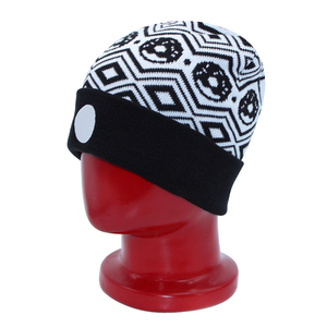 Venta al por mayor personalizado para hombres y mujeres sombreros de invierno sin costuras Beanie logotipo personalizado jacquard gorras de punto de invierno gorras gorros - Product Image 4