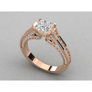 Bague pour femme en diamant solitaire cultivé en laboratoire 14 carats - Product Image 4