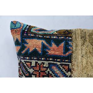 18x18 Multicolor Bohemian Embroidered Wool Eco-Friendly Non-Slip Removable Washable <b>Bolster</b> <b>Pillow</b> Luxury Vintage Decorative - Product Image 2