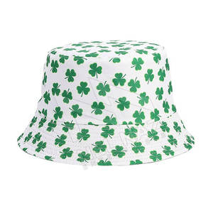 Chapeaux seau respirants à logo personnalisé quantité minimale de commande bas Chapeau de paille universel en coton uni avec fourrure de créateur pour les activités de plein air - Product Image 1