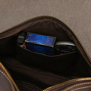 กระเป๋าคาดอกหนัง PU ไมโครไฟเบอร์สำหรับผู้ชาย, กระเป๋าคาดอกแบบแฮนด์ฟรีพร้อมโลโก้ออกแบบได้ตามต้องการคลาสสิก - Product Image 4