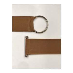 Ceinture élastique pour femme avec boucle à anneau et barre, ceinture pour veste, ceinture pour chemise, ceinture pour robe - Tan - Product Image 5