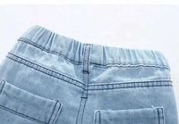 Pantalones Cortos de Mezclilla para Niños, Pantalones Cortos de Verano para Niños Pequeños, con Dibujos Animados de Dinosaurios, Lavados, Sólidos, Personalizables, para Niños y Niñas, para la Playa, para el Tiempo Libre, de 2 a 9 Años