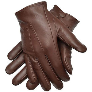 Guantes de conducción de cuero de piel de oveja negra para hombre de lujo, cálidos, suaves, informales, para uso en exteriores, de Pakistán - Product Image 3