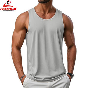 Wholesale Custom logo Cotton <b>Running</b> <b>Singlet</b> Muscle Athletic Tank Top Sleeveless Fitness Wear - Product Image 5