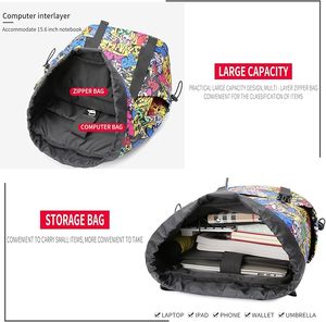 Mochila con cordón para la escuela, mochilas informales para niñas y niños, mochilas ligeras para la universidad, mochila para ordenador portátil, mochila para estudiantes - Product Image 4