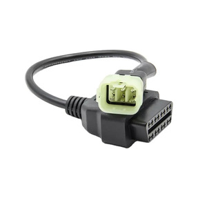 สายต่อ6Pin OBD2และอะแดปเตอร์16ขาเครื่องมือวินิจฉัยความผิดพลาดของเครื่องยนต์แบบทำมือสำหรับ KTM Bajaj TVS รถจักรยานยนต์ - Product Image 1