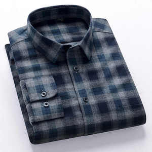 <b>Men's</b> Casual Button down Checked <b>Flannel</b> <b>Shirts</b> Breathable Floral Pattern Stand Collar Anti-Wrinkle Branded <b>Shirts</b> - Product Image 5