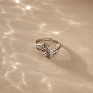 Open Wing Adjustable <b>Cat</b> <b>Ring</b>-Gold & Rhodium Plated Eternity Style - Product Image 4