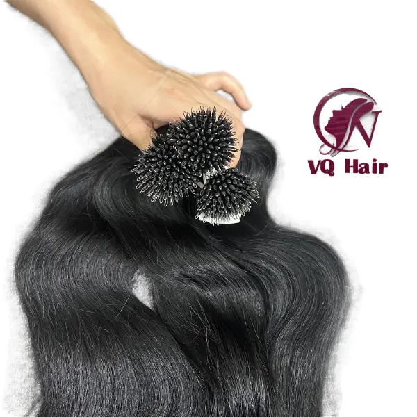 Natürliche Welle Nano Keratin-Haar natürliche Farbe, ein breites Spektrum an Farboptionen, aus 100 % menschlichem Haar Vietnam von einem Spender