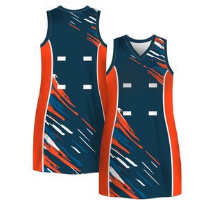 ชุดเน็ตบอลเดรสเน็ตบอลเดรสแบบซับลิเมชันเน็ตบอลชุดเดรสสีนีออน - Product Image 3