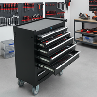 Armoire à outils mobile en acier robuste à 7 tiroirs avec roues verrouillables et doublures en EVA pour garage et atelier OEM ODM