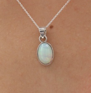 925 Solid Stone Wedding Gift Best Quality <b>Pendant</b> 925 Sterling Silver Handmade Gemstone <b>Opal</b> Spinner <b>Pendant</b> Jewelry - Product Image 3