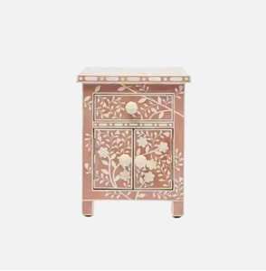 Fabricant de tables en os incrusté, table basse en os incrusté bleu marine florale, table en os incrusté pour usage domestique à vendre - Product Image 3