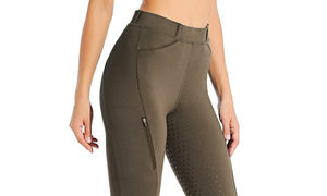 Leggings ecuestres modernas para mujer, mezcla de poliéster y spandex de alta transpirabilidad y elasticidad flexible, diseñadas para el rendimiento en la equitación. - Product Image 6