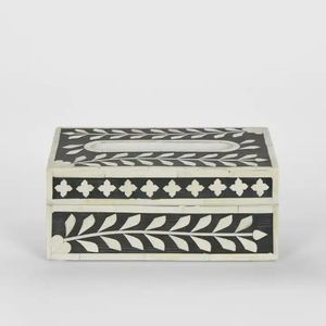 Boîte à mouchoirs en nacre de style vintage, élégante, fabriquée à la main, porte-mouchoirs rectangulaire pour la décoration du salon - Product Image 5