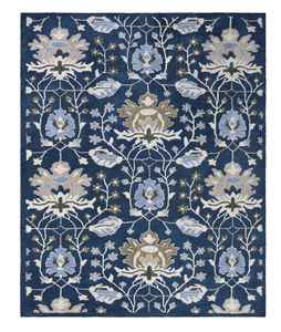 Alfombra de lana con mechones antigua moderna hecha a mano 8x10 alfombra azul Beige para sala de estar 9x12 10x14 12x15 juego de alfombras Afgan alfombras de algodón - Product Image 2