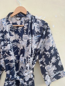 Robe kimono en coton, paréo de bikini floral pour femme, vêtements de nuit décontractés pour l'automne, le printemps, l'hiver, la plage, l'été, peignoir, robes de nuit - Product Image 3