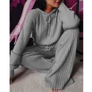 Traje de mujer Vintage moda Casual con capucha chándal hasta el suelo traje Casual nueva ropa deportiva personalización - Product Image 2