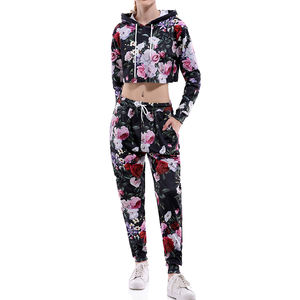 Ensemble de survêtement pour femmes, deux pièces, sportif, coupe confortable, tissu respirant pour l'entraînement et les vêtements décontractés - Product Image 2